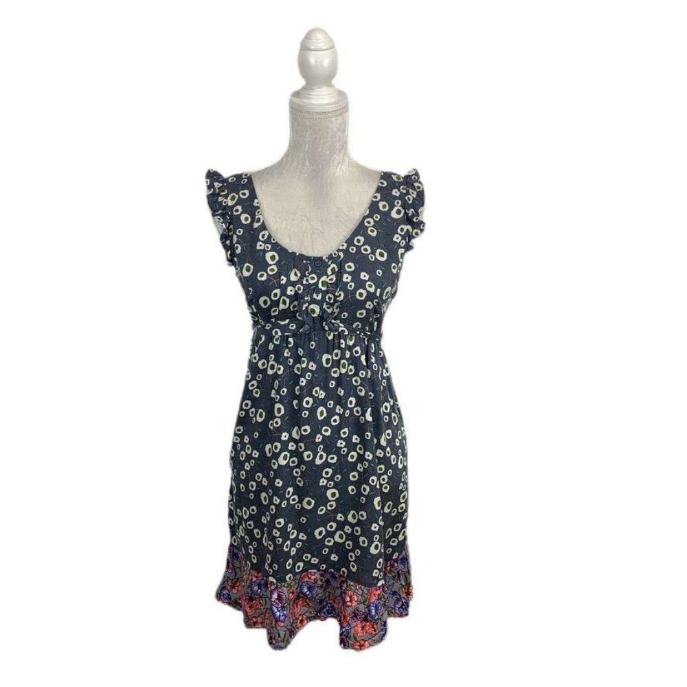 Mossimo‎ Floral Babydoll Dress Mixed Print Tie Back